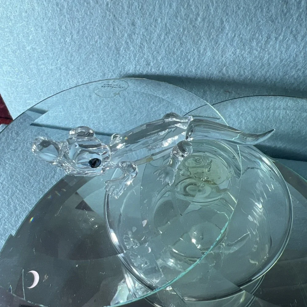 Swarovski Crystal Alligator Figurine #221629‎ Mib Complete Crocodile